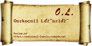 Oszkocsil László névjegykártya