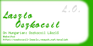 laszlo oszkocsil business card